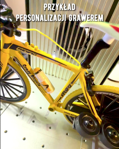 Modello in Miniatura di Bicicletta Rossa in Metallo "SpeedMaster" personalizzazione con incisione per regalo, 2 varianti di colore