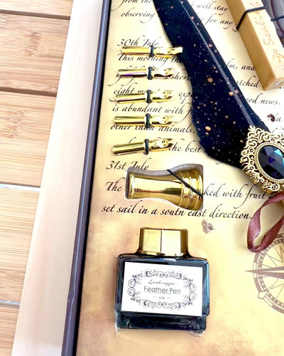 Set Calligrafico "Eleganza in Pratica" con Opzione di Incisione, per regalo. 2 varianti di colore a scelta