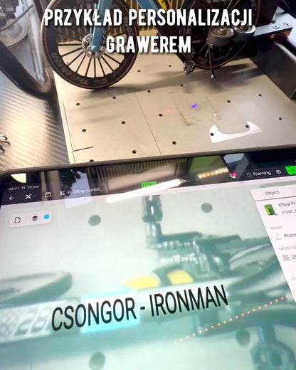 Modello Miniatura di Bicicletta da Triathlon "SpeedStorm 1.2" personalizzazione con incisione per regalo