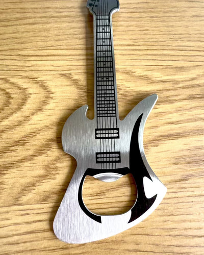 Apribottiglie Chitarra Rock'n'Open, 2 varianti, personalizzazione con incisione per regalo