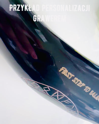 Tazza Corno "Viking Valor" - Incisa a Mano, Qualità Premium - 4 varianti disponibili