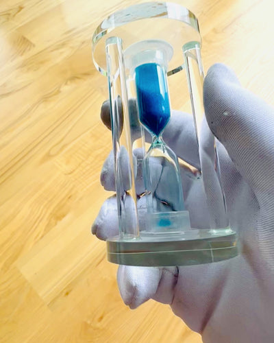 Clessidra "Blue Elegance", 10 cm di altezza, misura 10 minuti di tempo