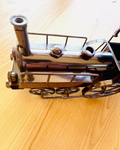 Locomotiva in ferro "Retro Express" – decorazione, modello, realizzata a mano con possibilità di incisione per regalo