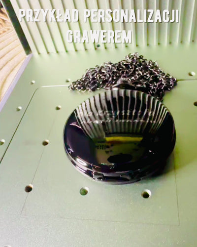 Orologio da tasca nero "Klasyczny Elegans" con possibilità di incisione