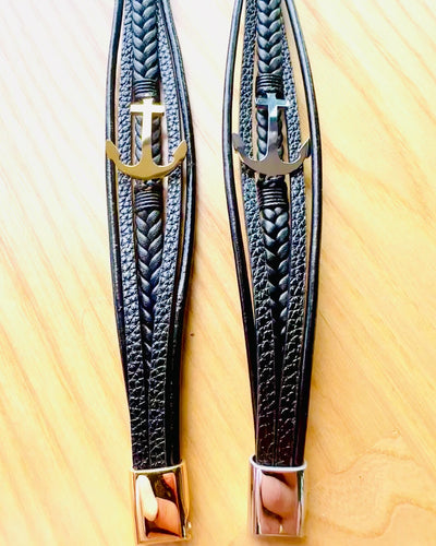 Bracciale maschile Ancora dell'Eleganza con opzione di incisione per regalo