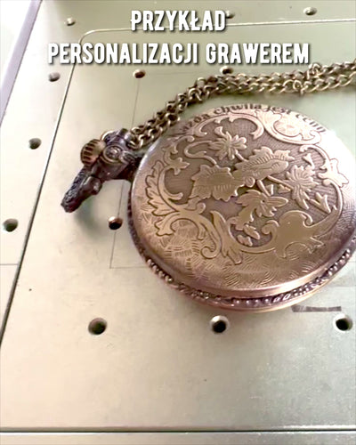 Orologio da Tasca Classico al Quarzo con Mappa del Mondo – Ciondolo con Catena in Stile Vintage per Lei e per Lui, incisione