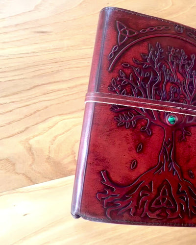 Grande taccuino in pelle Albero della Vita – 20x16x2 cm