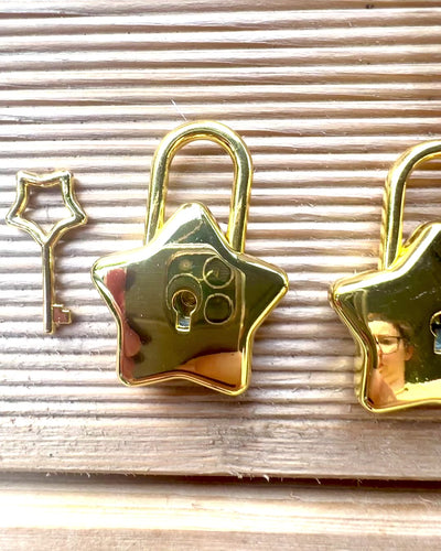 2 Mini Lucchetti Stellari con Incisione – Proteggi i Tuoi Sogni, personalizzati per regalo, 2 varianti di colore a scelta
