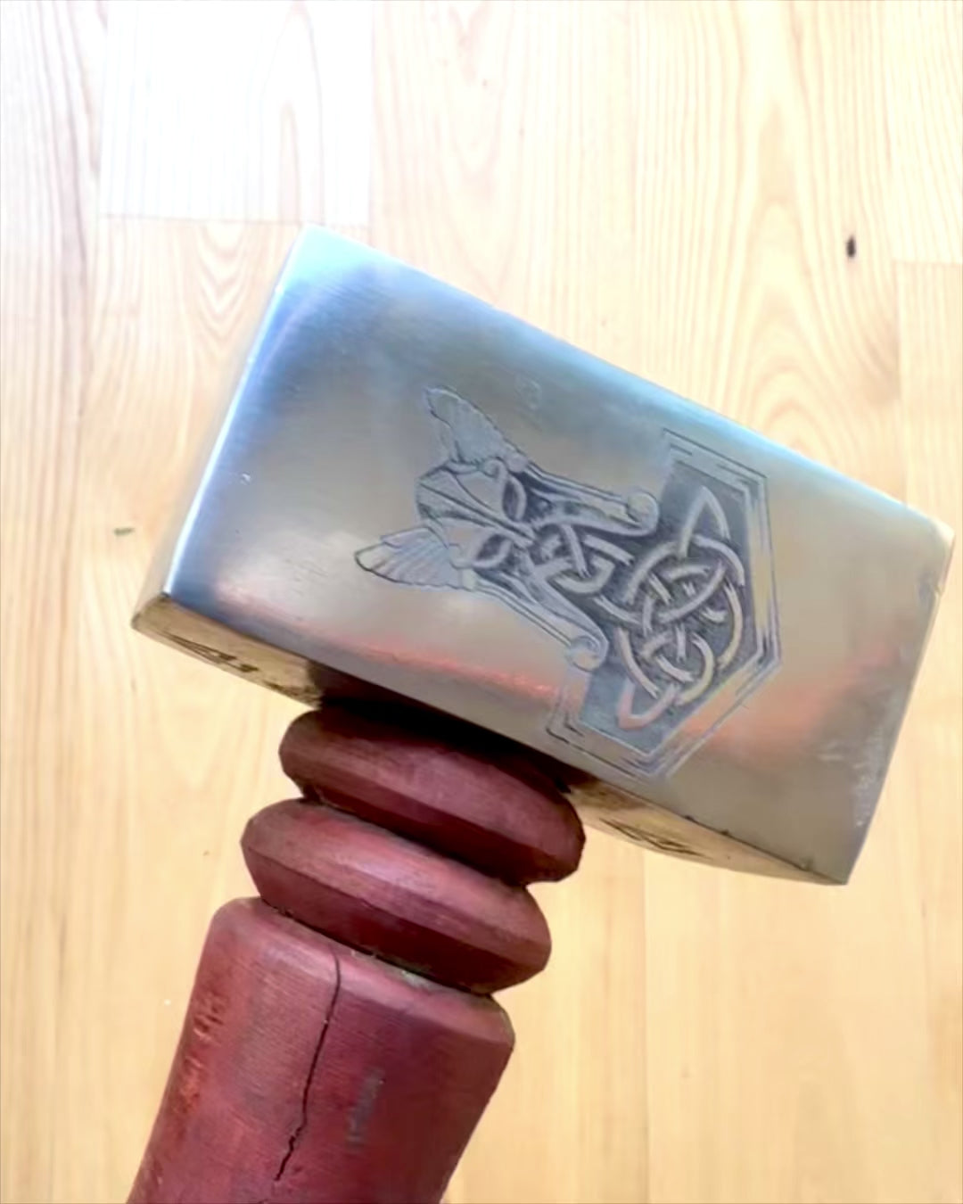 Mjölnir degli Skaldi – 33 cm, Martello Vichingo Forgiato a Mano con Opzione di Incisione