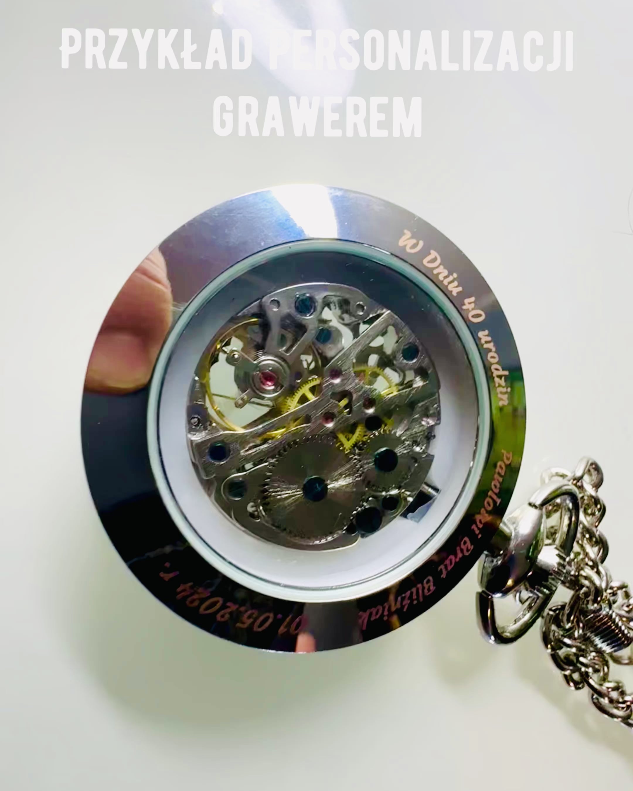 Orologio da Tasca Meccanico Esclusivo in Stile Retrò, Impermeabile - Eleganza per Ogni Occasione, con incisione