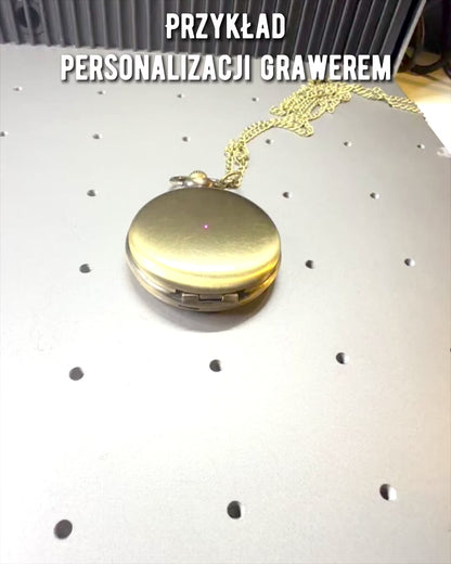 Orologio da tasca in stile vintage personalizzabile - oro spazzolato