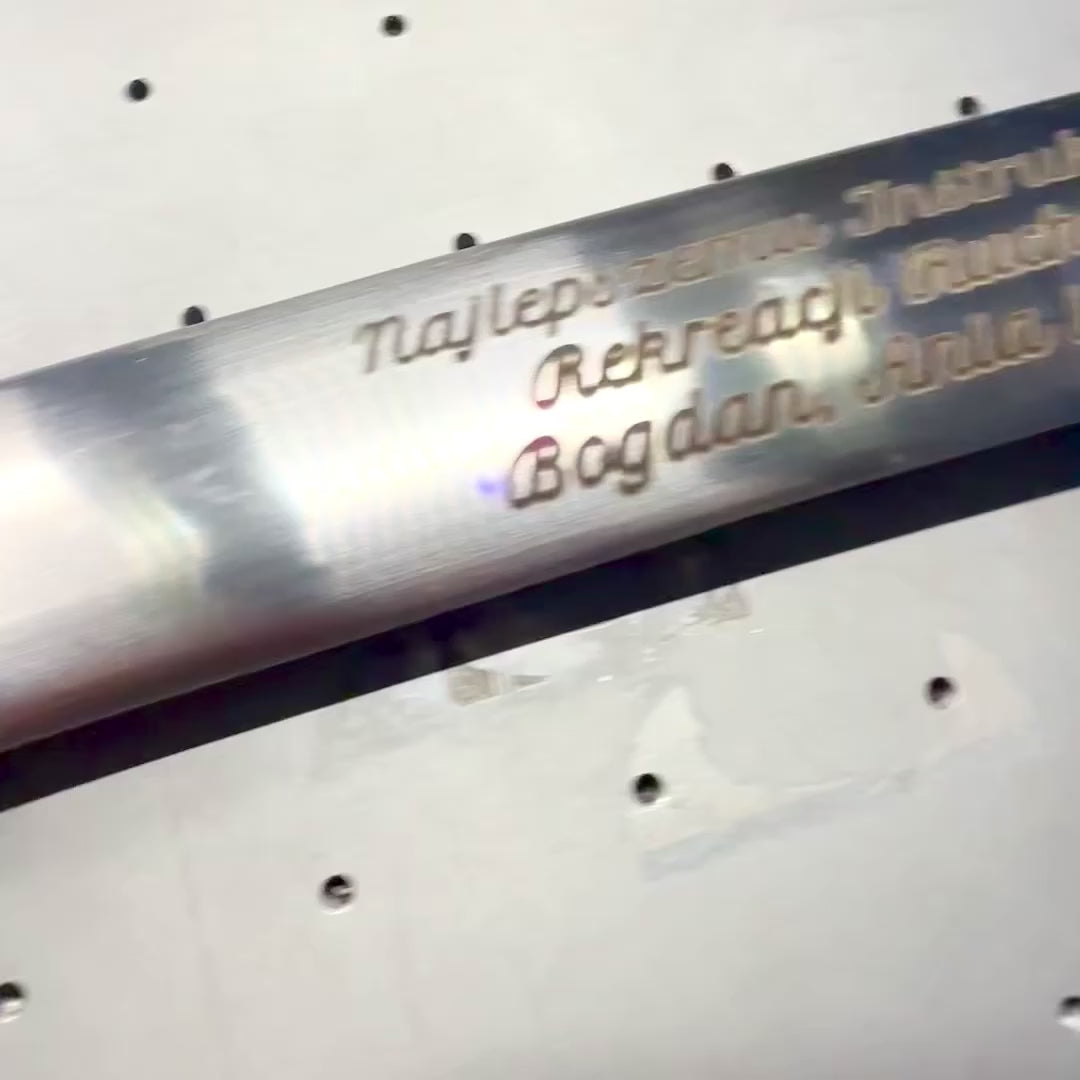 Sciabola da ufficiale polacca, replica, modello 21 con incisione «Onore e Patria», 95 cm, personalizzabile con incisione