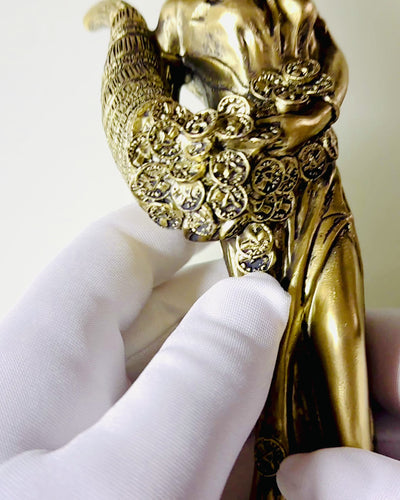 "Statua della Dea Abbondanza" - Statua Decorativa in Resina della Fortuna per Casa e Ufficio