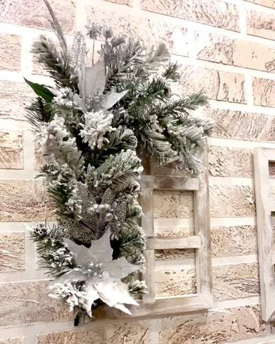 2 pz. Cornici Decorative "Splendore Invernale" Natalizie, possibilità di personalizzazione con incisione per regalo