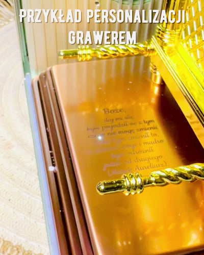 Replica dell'Arca dell'Alleanza Dorata – Statua Decorativa dell'Arca in Rame di Dimensioni XL 28x15.6x20 cm