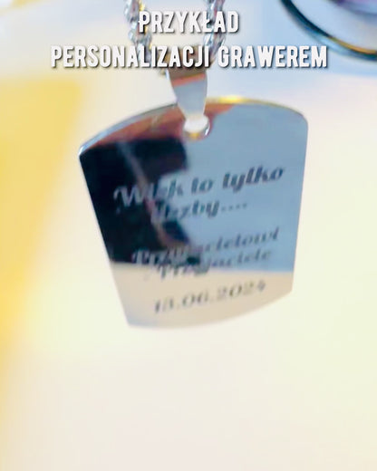 Collana con Dog Tag "Tre Sfumature di Stile" - Piastrina - Elegante Pendente in Acciaio Inossidabile con Opzione di Incisione
