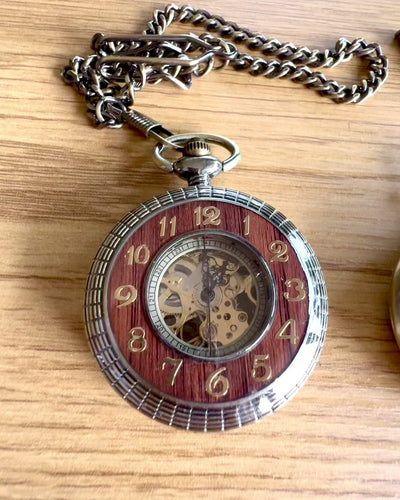 Orologio da tasca "Veritas Tempus" – cronometro meccanico con possibilità di incisione per regalo, 2 varianti a scelta