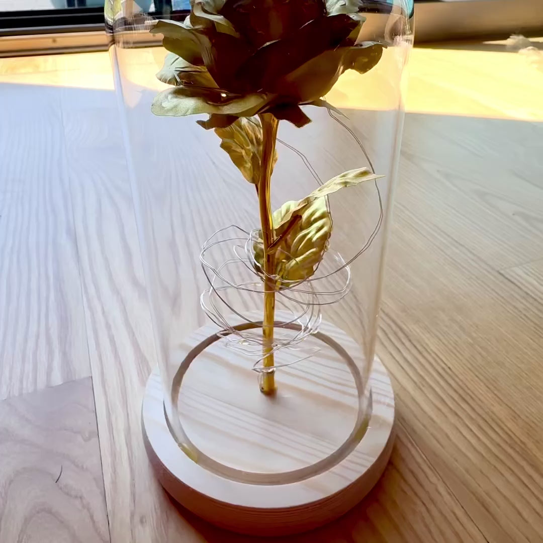 Lampada da notte Rosa LED con possibilità di personalizzazione tramite incisione, regalo romantico, altezza 21,5 cm, luce delicata, decorazione ideale per la camera da letto