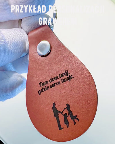 Portachiavi in Pelle PU Personalizzabile con Incisione - Disponibile in 5 Colori