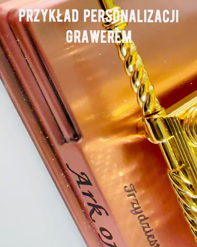 Replica dell'Arca dell'Alleanza Dorata – Statua Decorativa dell'Arca in Rame di Dimensioni XL 28x15.6x20 cm