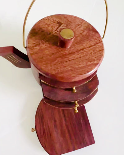 "Herbaciarnik" in legno retrò con opzione di incisione