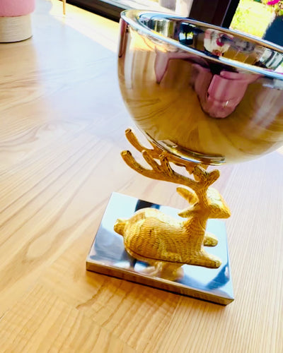 Ciotola decorativa Trofeo di Cervo – Artigianato dall'India, personalizzazione con incisione