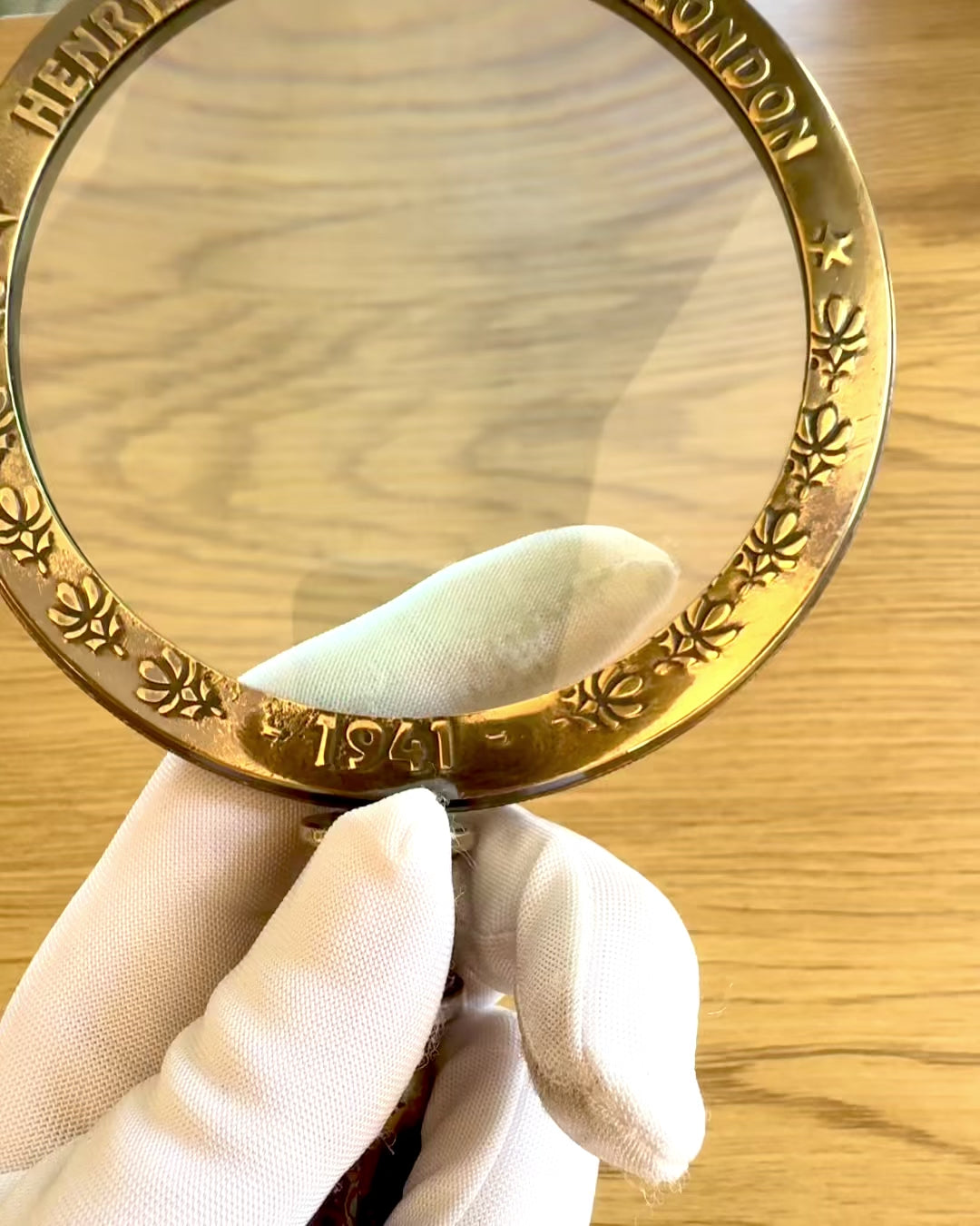 Lente d'Ingrandimento in Ottone Navigator 1941 con Custodia in Pelle – Fatto a Mano, Premium, possibilità di personalizzazione per regalo