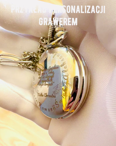 Orologio da Tasca Meccanico Classico con Doppio Coperchio, Manuale, Colore Argento