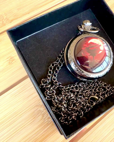 Orologio da Tasca Rosa della Notte, possibilità di personalizzazione con incisione per regalo