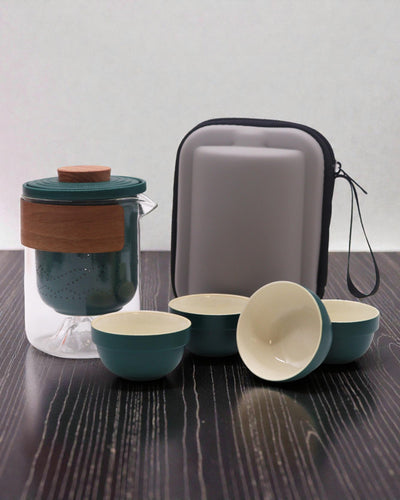 Spedizione in Montagna – Set da tè da viaggio con 4 tazze