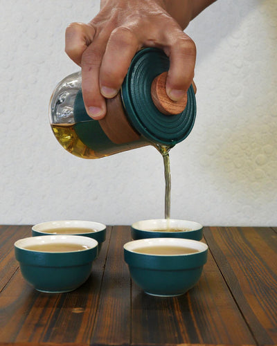 Spedizione in Montagna – Set da tè da viaggio con 4 tazze