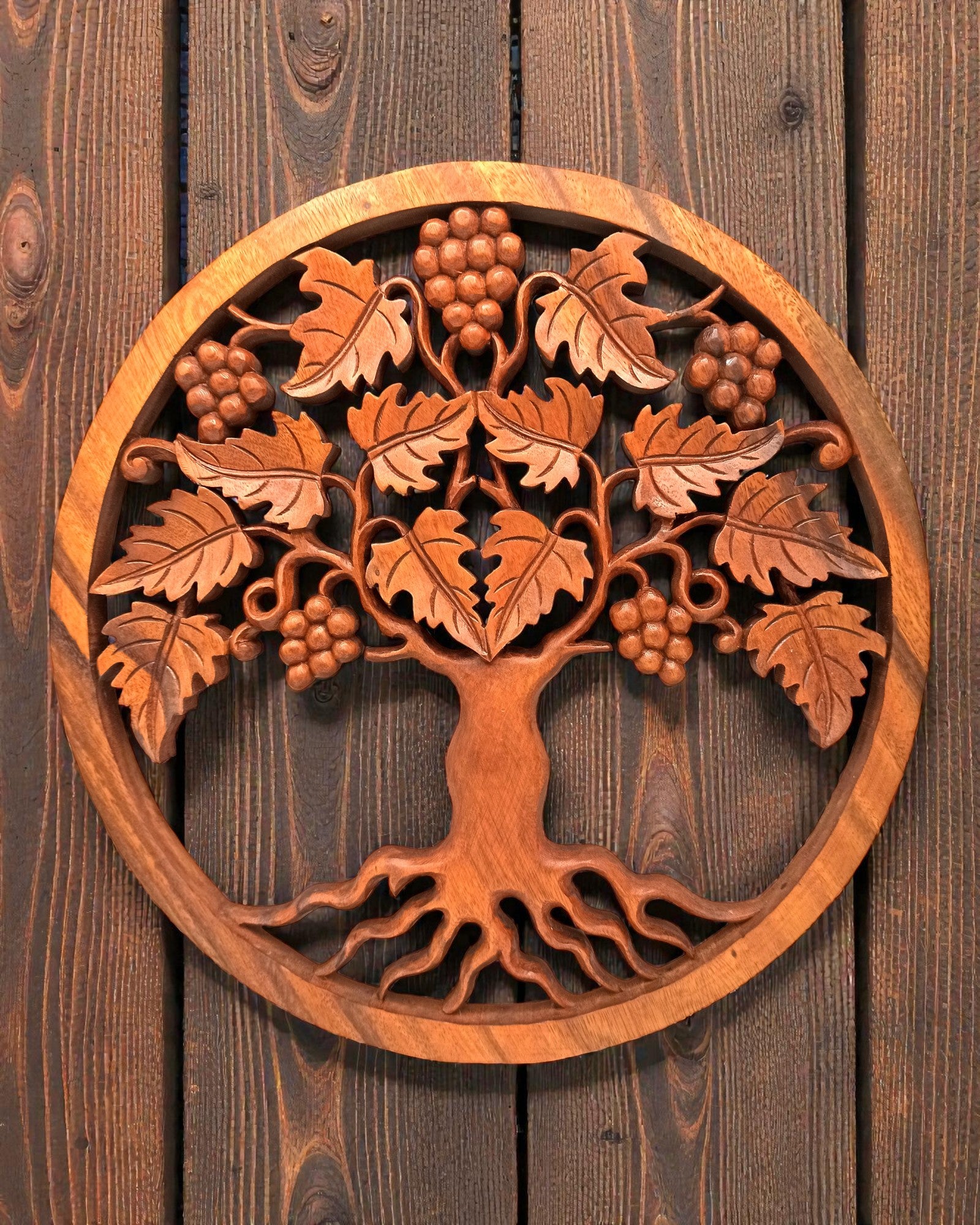 Pannello Decorativo da Parete – Albero della Vita Uva 40 cm