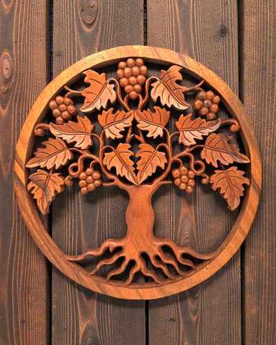 Pannello Decorativo da Parete – Albero della Vita Uva 40 cm